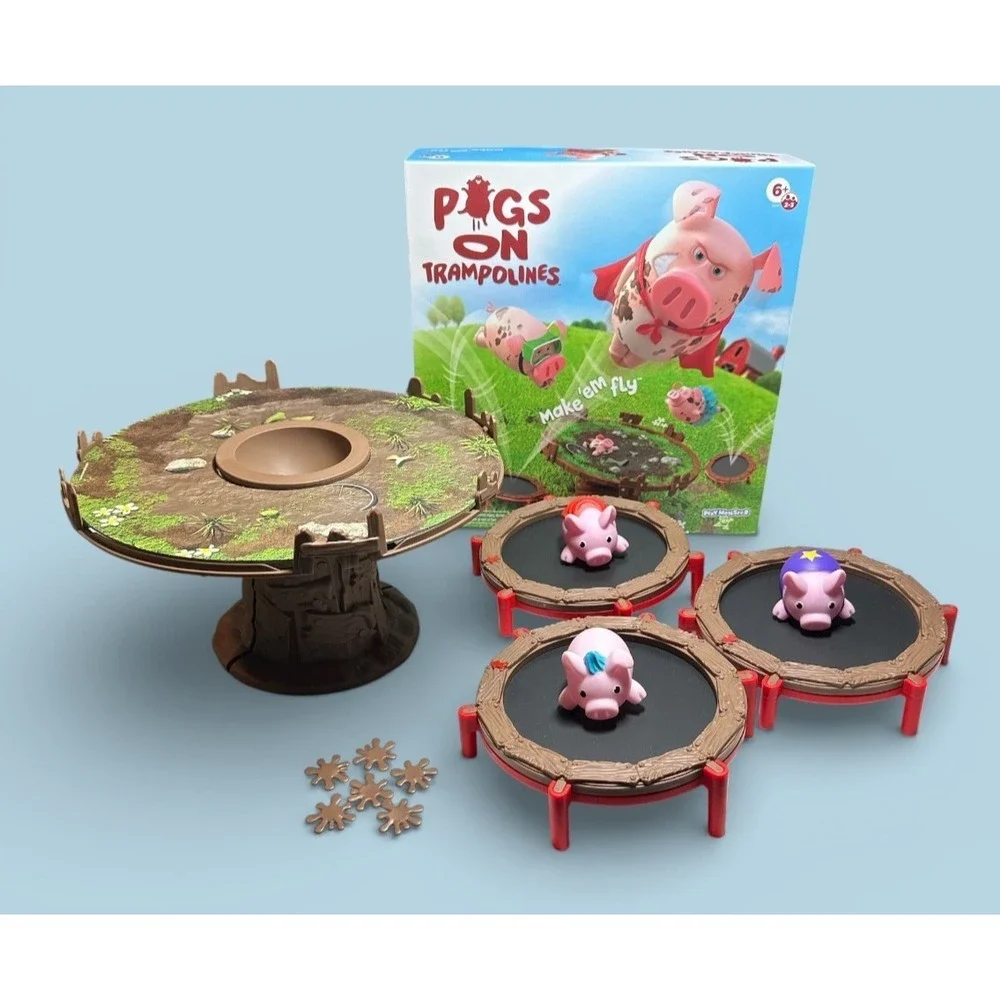 Pigs on Trampolines - Silly Fast Fun‎ Family Night Game Kids & Adults Incomplete